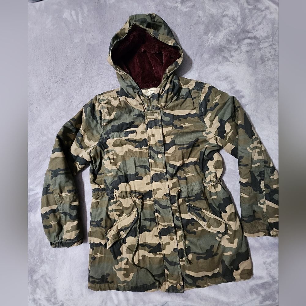 CI SONO Camouflage Jacket sherpa parka size M